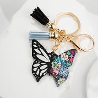 Elegant Retro Lady Butterfly Metal Women's Bag Pendant Keychain main image 4