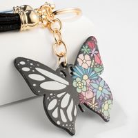 Elegant Retro Lady Butterfly Metal Women's Bag Pendant Keychain main image 2