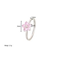 Sweet Simple Style Flower Stainless Steel Plating Inlay Zircon White Gold Plated Gold Plated Rings sku image 17