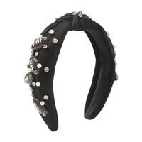 Vintage Style Rugby Solid Color Cloth Resin Rhinestone Hair Band sku image 6