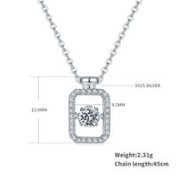 Argent Sterling Style Simple Brillant Bouteille Placage Incruster Moissanite Collier sku image 1