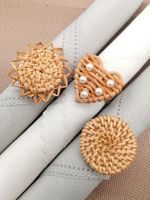 Cute Cartoon Rattan Napkin Rings 1 Piece main image 2