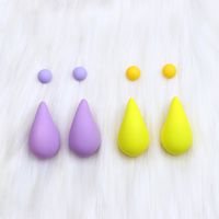1 Set Cute Water Droplets Spray Paint Arylic Ear Studs main image 3