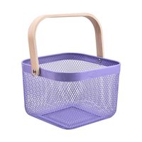 Vacation Solid Color Stainless Steel Storage Basket sku image 3