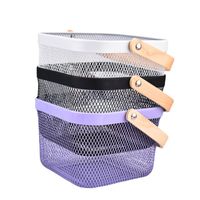Vacation Solid Color Stainless Steel Storage Basket main image 4