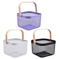 Vacation Solid Color Stainless Steel Storage Basket main image 5