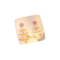 1 Pair Sweet Christmas Tree Plating Plastic Drop Earrings main image 3