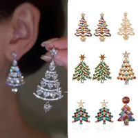 1 Pair Cute Christmas Tree Alloy Drop Earrings main image 1