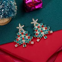 1 Pair Cute Christmas Tree Alloy Drop Earrings main image 3