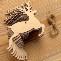 Simple Style Christmas Tree Wood Daily Hanging Ornaments sku image 5