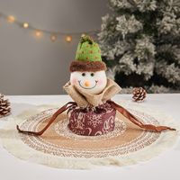 Christmas Cartoon Style Cute Santa Claus Snowman Cloth Party Festival Gift Bags sku image 25