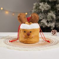 Christmas Cartoon Style Cute Santa Claus Snowman Cloth Party Festival Gift Bags sku image 17
