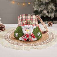 Christmas Cartoon Style Cute Santa Claus Snowman Cloth Party Festival Gift Bags sku image 10