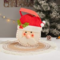 Christmas Cartoon Style Cute Santa Claus Snowman Cloth Party Festival Gift Bags sku image 12