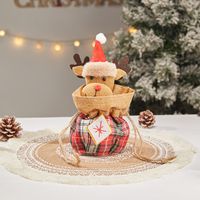 Christmas Cartoon Style Cute Santa Claus Snowman Cloth Party Festival Gift Bags sku image 20