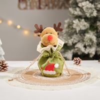 Christmas Cartoon Style Cute Santa Claus Snowman Cloth Party Festival Gift Bags sku image 23