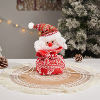 Christmas Cartoon Style Cute Santa Claus Snowman Cloth Party Festival Gift Bags sku image 32
