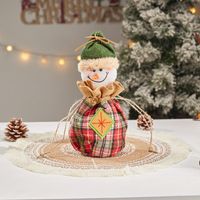 Christmas Cartoon Style Cute Santa Claus Snowman Cloth Party Festival Gift Bags sku image 19