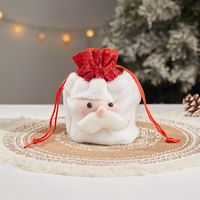 Christmas Cartoon Style Cute Santa Claus Snowman Cloth Party Festival Gift Bags sku image 15
