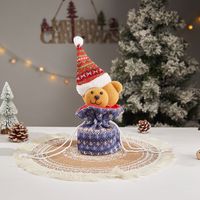 Christmas Cartoon Style Cute Santa Claus Snowman Cloth Party Festival Gift Bags sku image 35