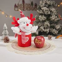 Christmas Cartoon Style Cute Santa Claus Snowman Cloth Party Festival Gift Bags sku image 47