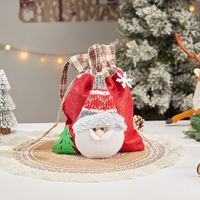 Christmas Cartoon Style Cute Santa Claus Snowman Cloth Party Festival Gift Bags sku image 36