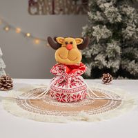 Christmas Cartoon Style Cute Santa Claus Snowman Cloth Party Festival Gift Bags sku image 34