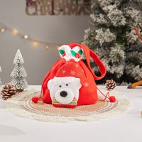 Christmas Cartoon Style Cute Santa Claus Snowman Cloth Party Festival Gift Bags sku image 4