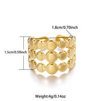 Casual Simple Style Classic Style Solid Color Stainless Steel Plating 18k Gold Plated Open Rings main image 2