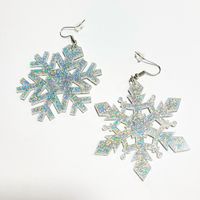 1 Pair Exaggerated Snowflake Arylic Earrings main image 3