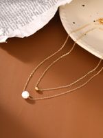 Simple Style Korean Style Solid Color Shell Copper Necklace main image 3