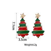 1 Pair Simple Style Classic Style Christmas Tree Printing Arylic Drop Earrings sku image 1