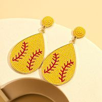 1 Pair Simple Style Classic Style Commute Color Block Inlay Alloy Seed Bead Drop Earrings main image 5