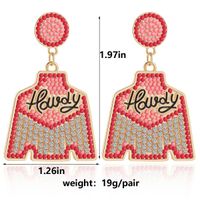 1 Pair Simple Style Classic Style Round Inlay Alloy Seed Bead Drop Earrings main image 2