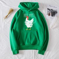 Sudaderas Con Capucha Para Mujer Manga Larga Impresión Ropa De Calle Letra Pollo main image 1