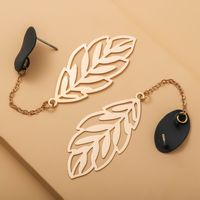 1 Pair Elegant Leaf Plating Alloy Drop Earrings main image 3