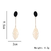 1 Pair Elegant Leaf Plating Alloy Drop Earrings main image 4