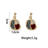 1 Pair Simple Style Color Block Plating Alloy Gold Plated Drop Earrings sku image 1