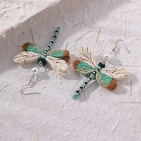 1 Pair Bohemian Dragonfly Handmade Alloy Cloth Ear Hook main image 4