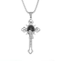 Casual Vintage Style Punk Cross Stainless Steel Men's Pendant Necklace main image 2