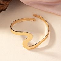 Simple Style Irregular Alloy Plating Women's Bangle sku image 1