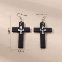 1 Pair Vintage Style Cross Plating Alloy Resin Ear Hook main image 3