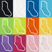 Unisex Sports Solid Color Cotton Crew Socks A Pair main image 5