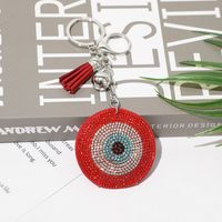 Elegant Streetwear Devil's Eye Alloy Diamond Women's Bag Pendant Keychain sku image 4