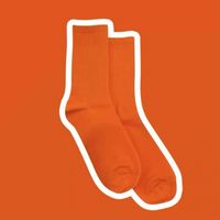 Unisex Sports Solid Color Cotton Crew Socks A Pair sku image 8