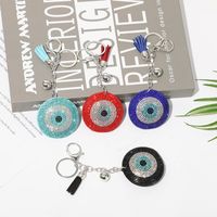 Elegant Streetwear Devil's Eye Alloy Diamond Women's Bag Pendant Keychain main image 1