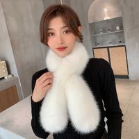 Women's Sweet Solid Color Imitation Fur Scarf main image 1