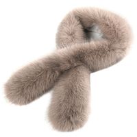 Women's Sweet Solid Color Imitation Fur Scarf main image 5