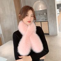 Women's Sweet Solid Color Imitation Fur Scarf main image 2