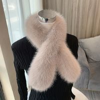 Women's Sweet Solid Color Imitation Fur Scarf sku image 5